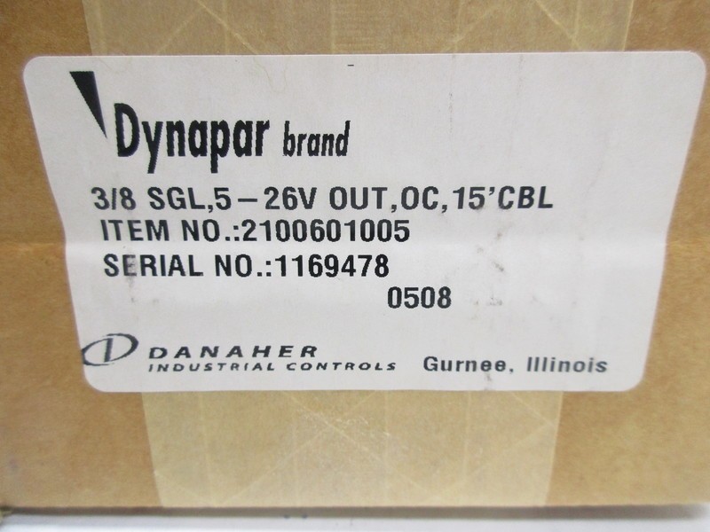 DYNAPAR 2100601005 ENCODER 3/8 SGL 5-26V OUT NSFS