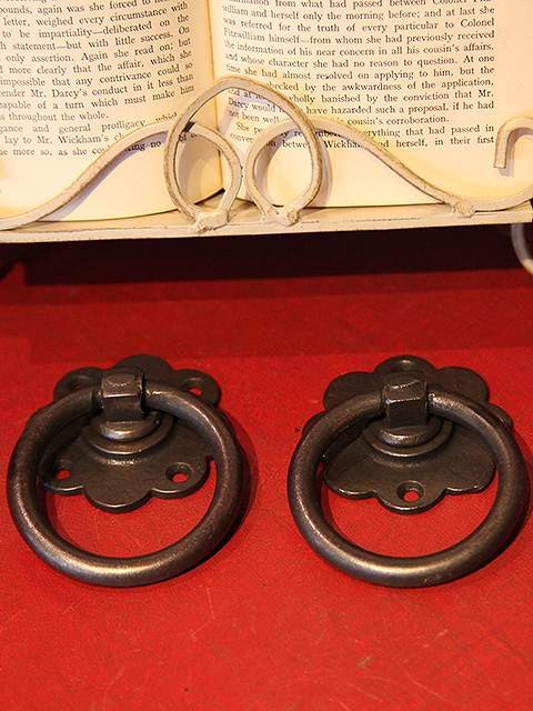 Antique Ring Pull Handles (Pair) Sourced in the UK