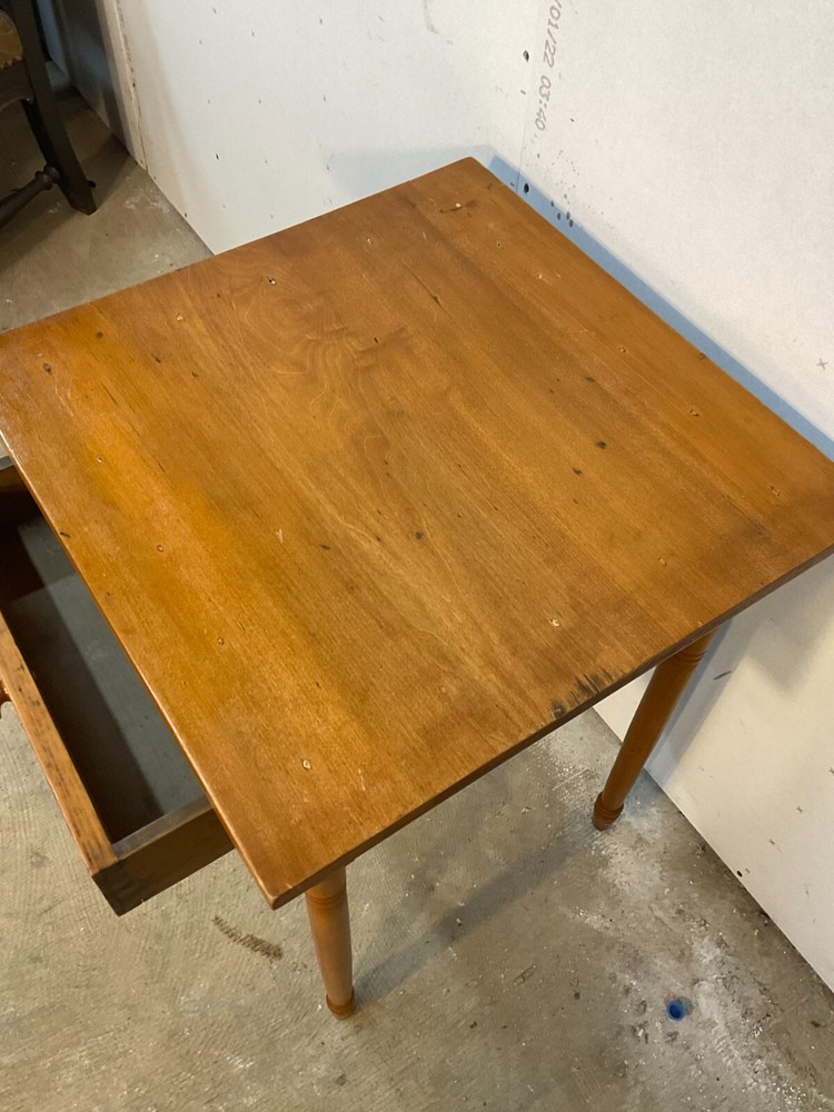 antique night stand Table work sewing sheraton Softwood