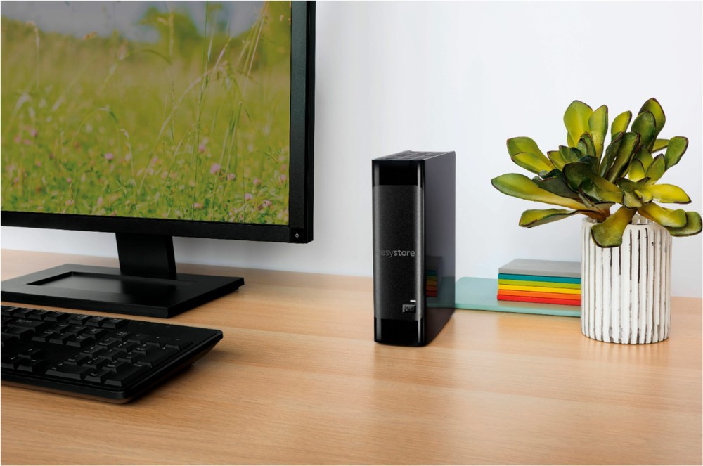 WD - easystore 8TB External USB 3.0 Hard Drive - Black