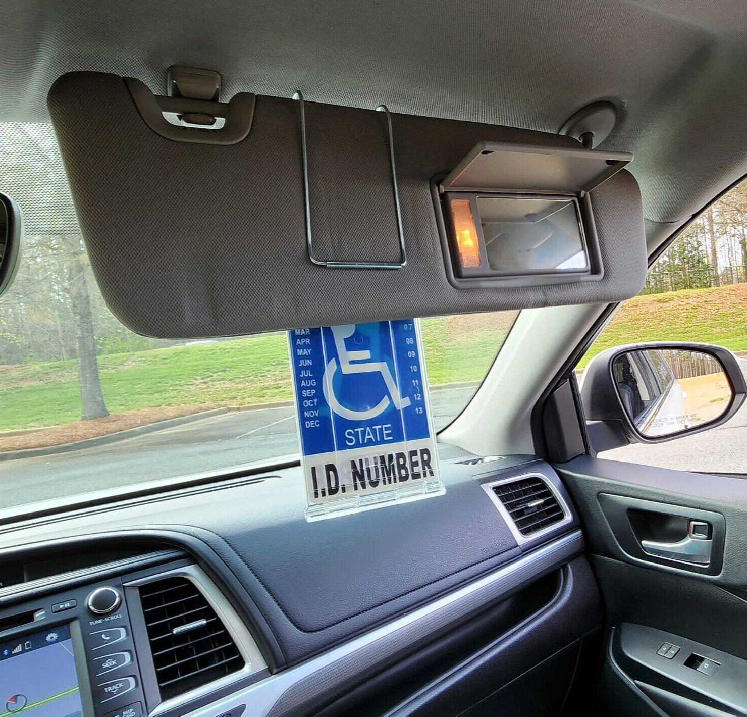 JL Safety Visortag Vertical- Best & Sturdiest Handicap Placard Holder Available!
