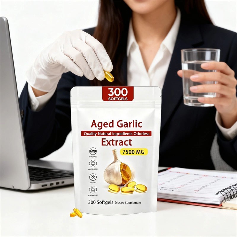 Elare Aged Garlic Extract, 300 Softgels, 7500mg Odorless | Heart & Immune US