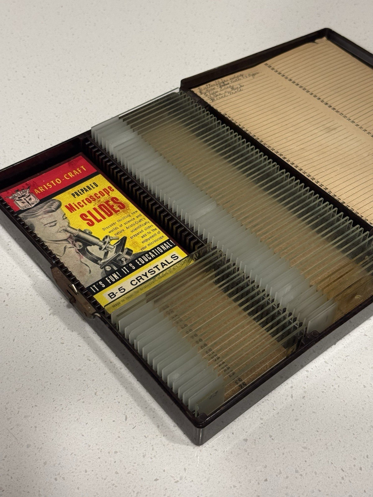 Microslides Glass Microscope Slides Scientific Box Vintage Doctor Memorabilia