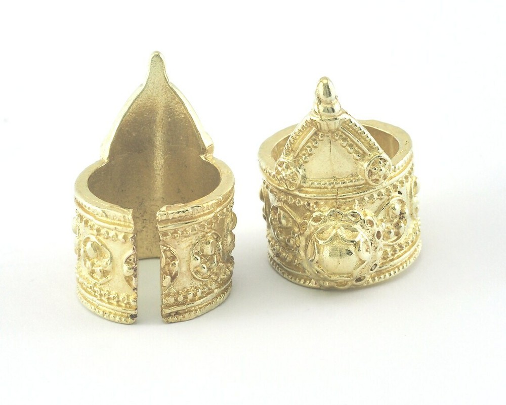 Adjustable raw brass (17.5mm 7US inner size) 3494