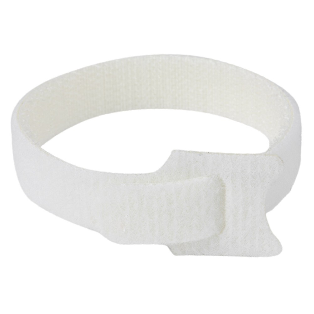 NavePoint 10 Inch Hook and Loop Cable Ties - 25 Pack -white
