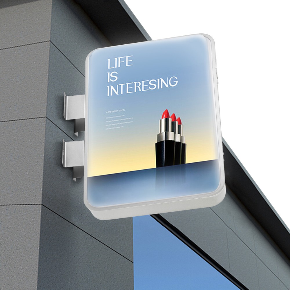 LED Rectangle Double-sided Advertising Light Box Illuminated Projecting Sign US~