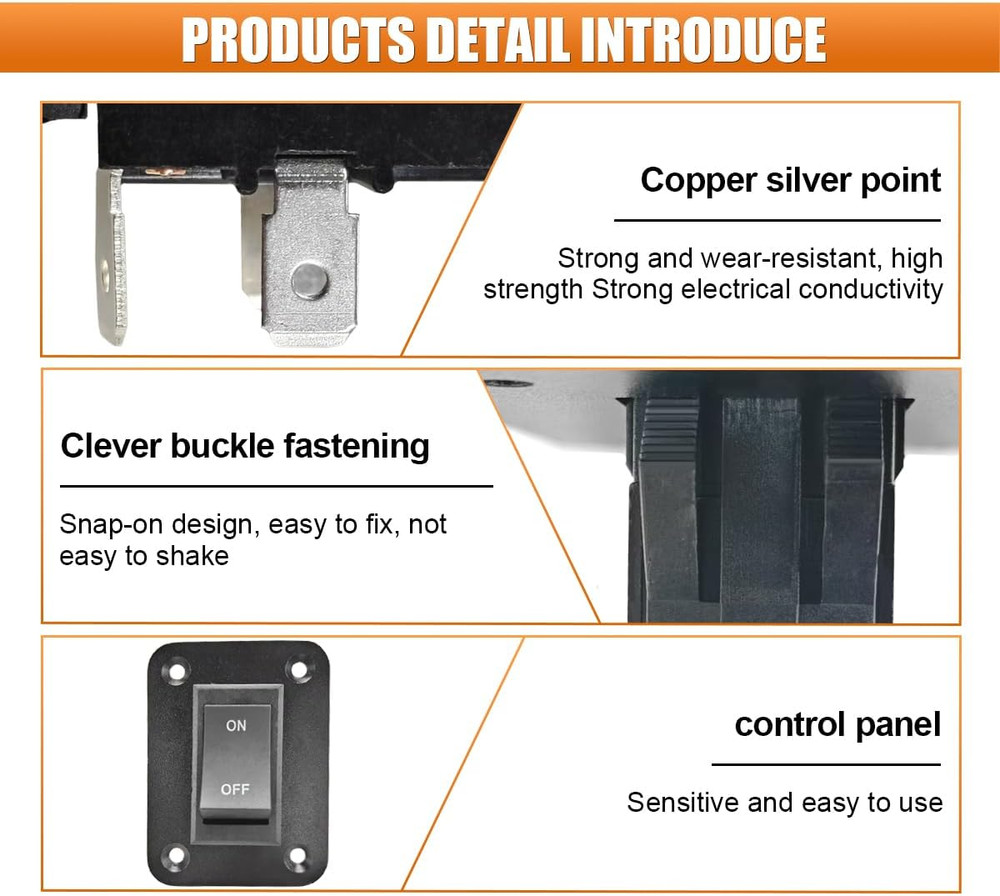4 Pin Rocker Switch, 12V 20A DPST On-Off Switch Panel, Momentary Toggle Switch w
