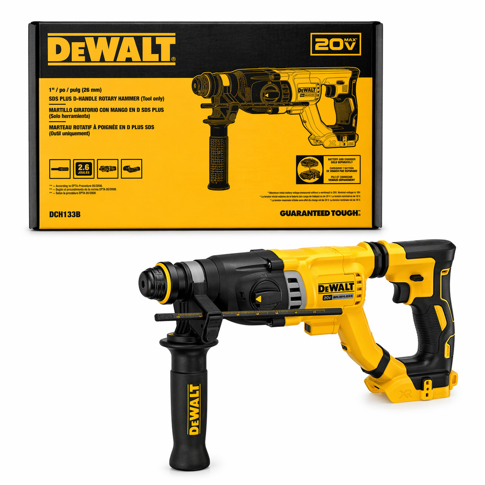 DEWALT 20V Max SDSPlus Rotary Hammer Drill 1in Variable Speed Cordless TOOL ONLY
