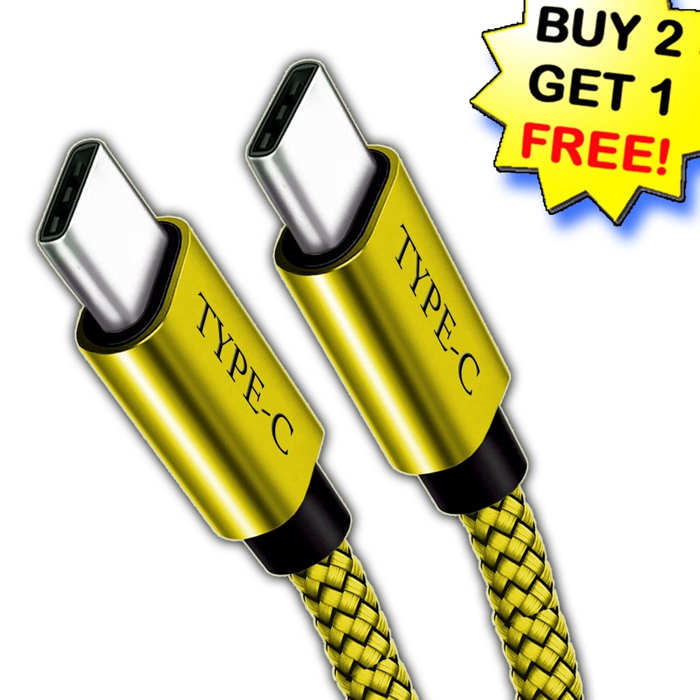 USB-C to USB-C Cable Male Type-C Cable Cord Fast Charger Charging Data Sync