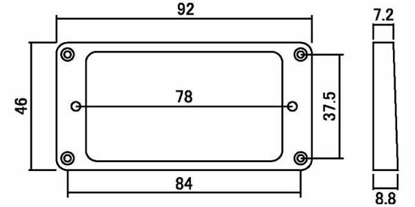 Solo Pro Arched Bridge Pickup Ivory Mounting Ring