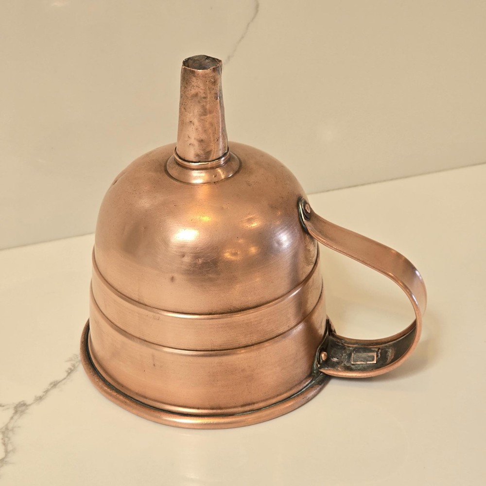 Vintage Copper Funnel with Handle