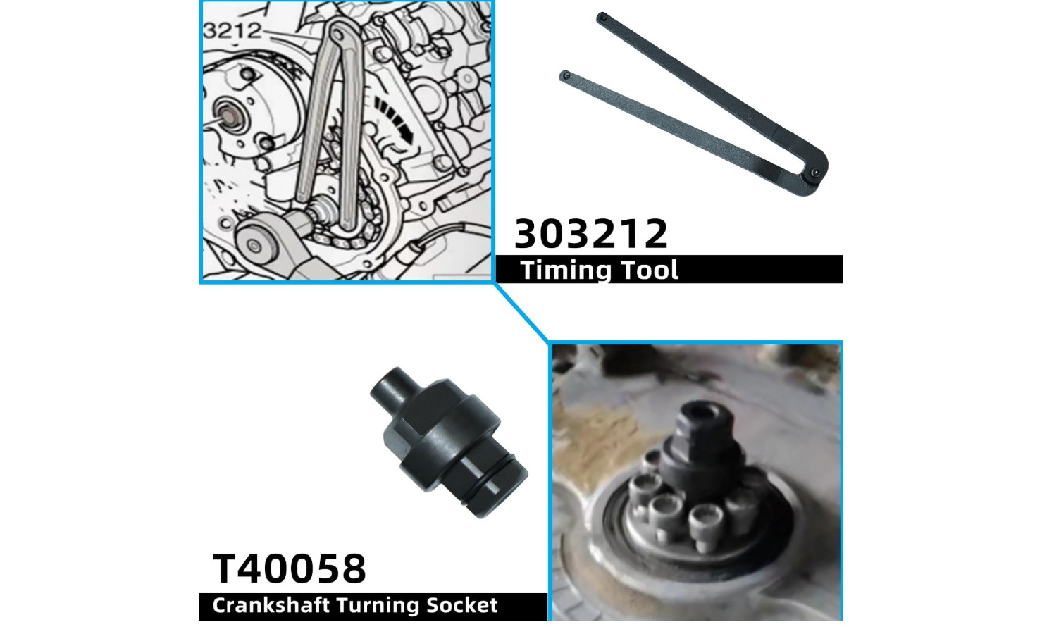 Timing Tool Kit Replacement for Audi VW 2.0 2.4 2.8 3.0T 3.2 4.2 5.2 16PC KIT