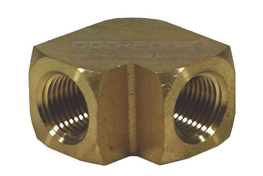 1/8" NPT, Industrial Solid Brass Threaded Pipe Fitting, 90 Degree Female Elbow