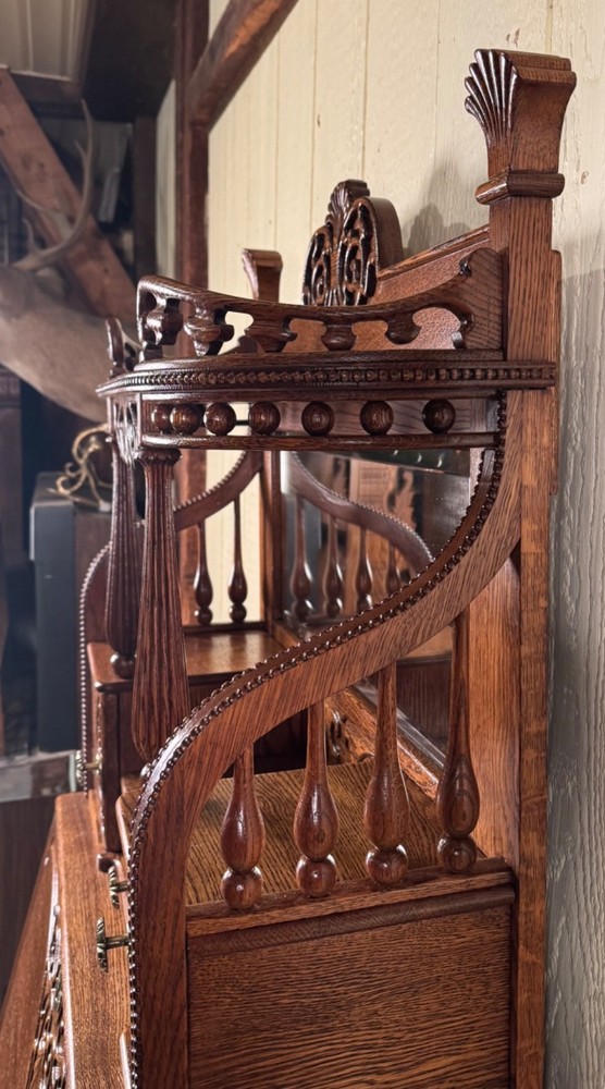 Antique Oak Cowboy Desk