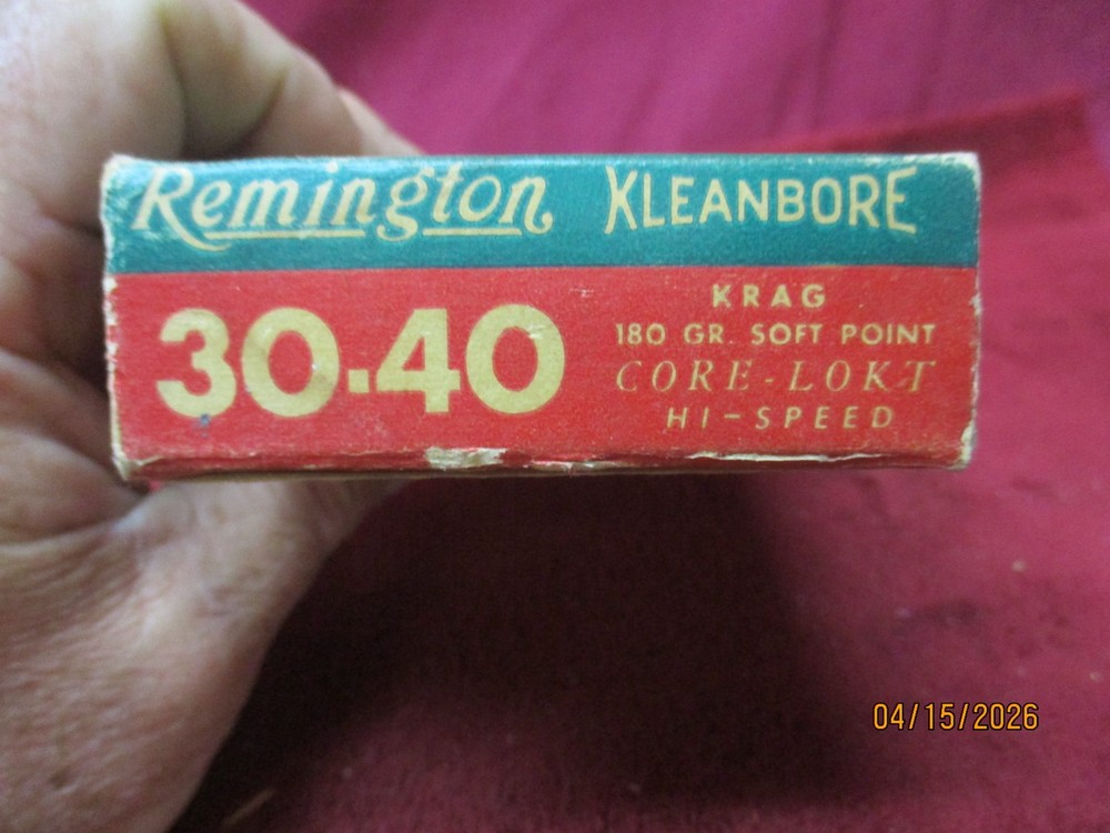 Vintage Remington Kleanbore, 30-40 KRAG., 180gr , Box, (EMPTY)