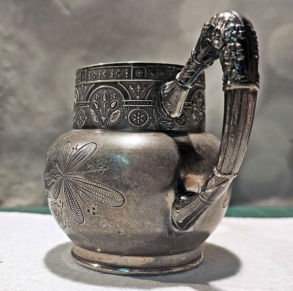 Vintage Barbour Silver Quadruple Plate Floral Pattern Vase Urn #992