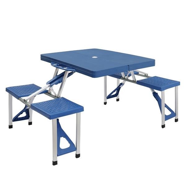 Foldable Siamese Tables and Chairs -PS Thickening Plastic - Multi-Functional Set