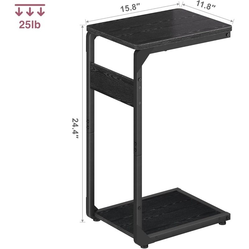 Stable Side Table Small Spaces Easy Assembly Multi-Use Couch Laptop Tray
