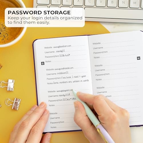 Password Book – Alphabetized Internet Address & Password Organizer - Computer
