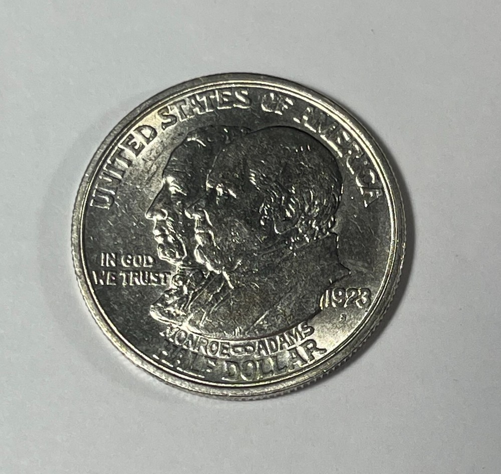 Commem 1923 Monroe 50C (#19252) BU lite scratch