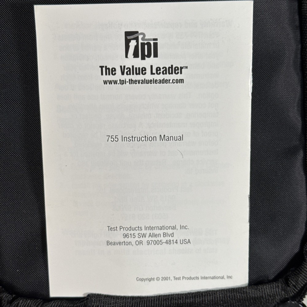 TPI 755 Refrigerant Leak Detector With Case