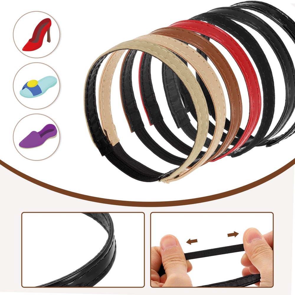 For adjustable high heel strap, glossy black