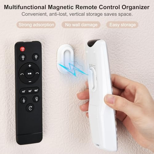 Magnetic Remote Control Holder Wall Mount 4 Pack Soft Silicone Remote Control