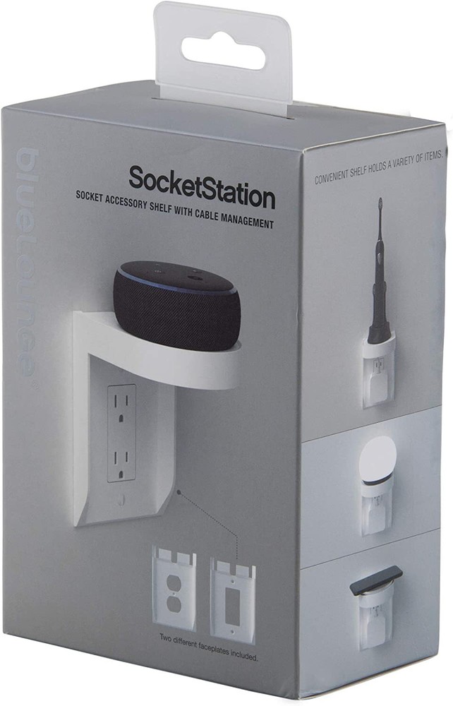 Bluelounge SocketStation Smart Hub Shelf, White