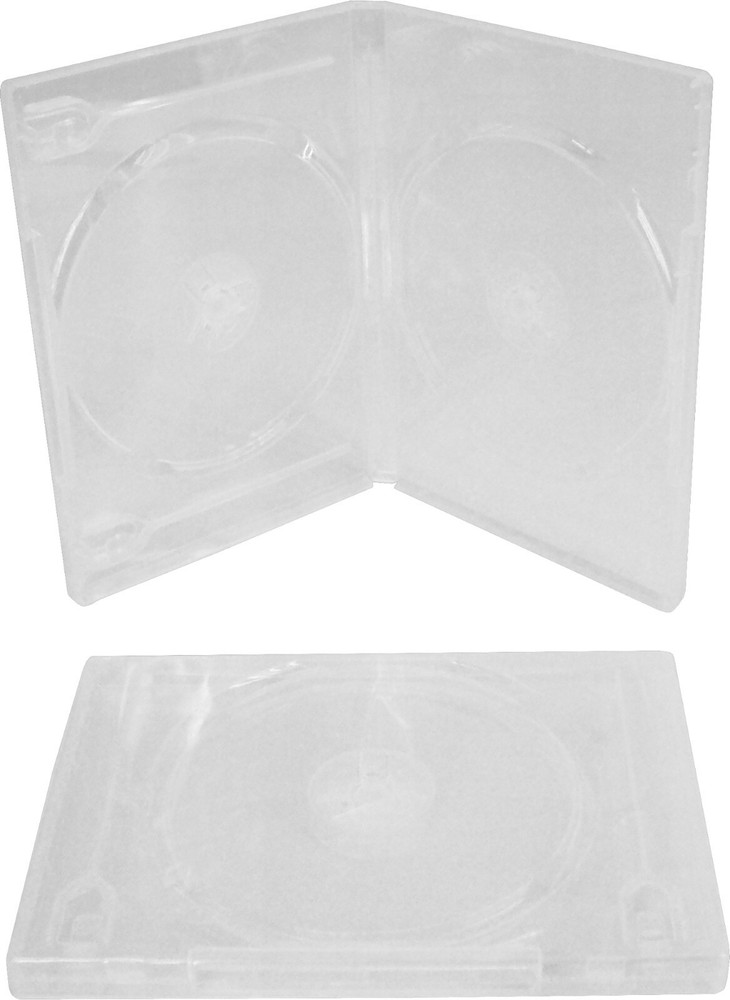 (5) Super Clear 14mm 2 Disc Capacity PREMIUM DVD Cases Boxes Disk #DV2R14CLPR