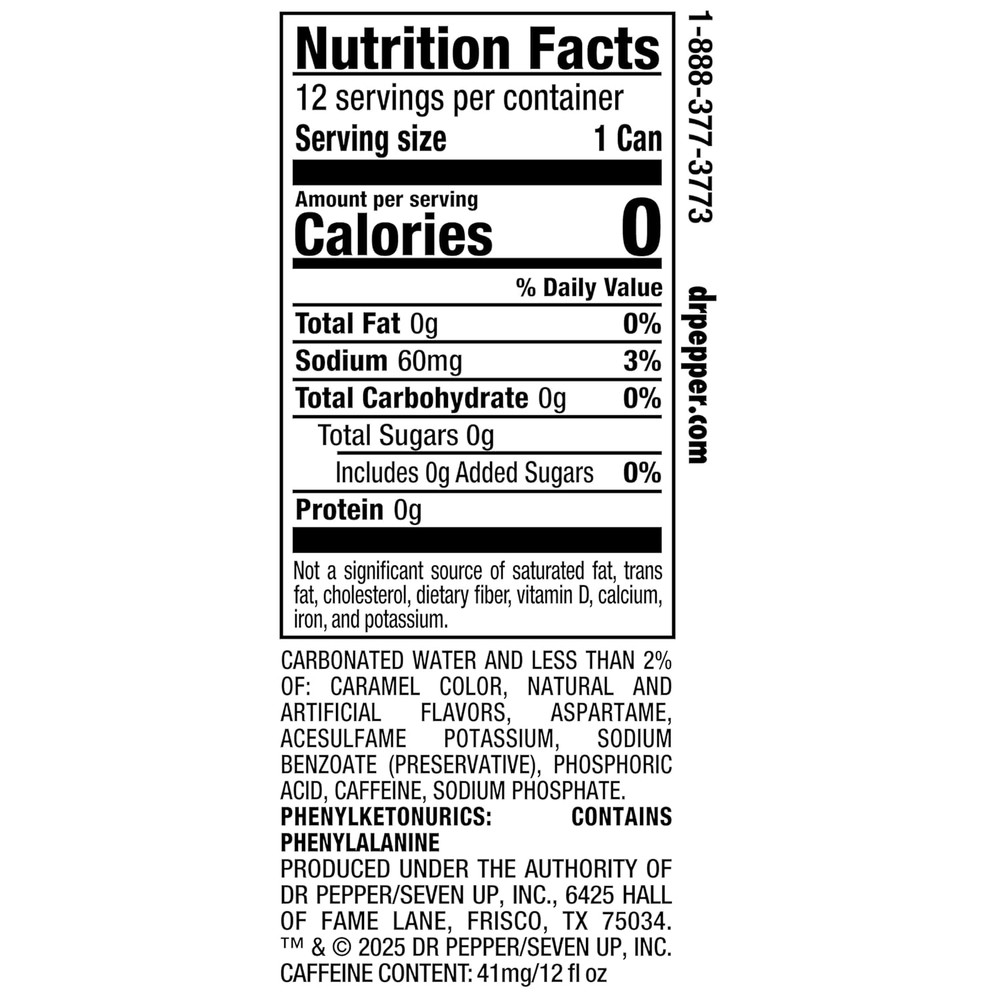 Cherry Zero Sugar Soda, 12 Fl Oz Cans, 12 Pack