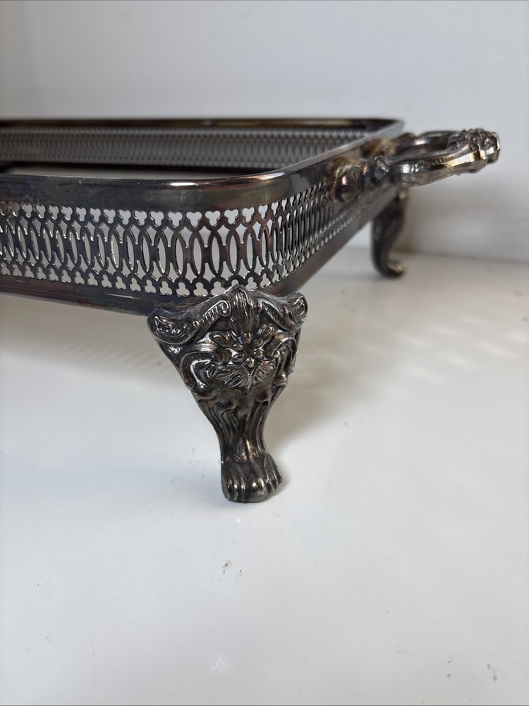 Vintage International Silver Company Pan Tray Footed Holder