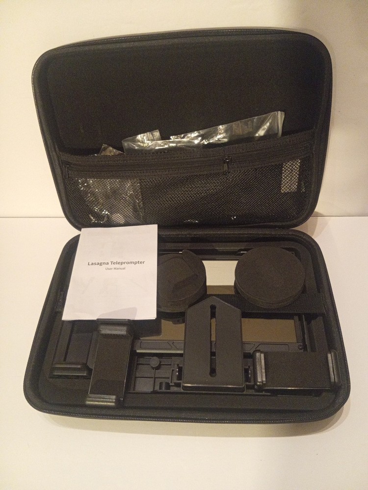 DSLR Smartphone Teleprompter Kit w/ Case Phone Tablet Video Script Reader