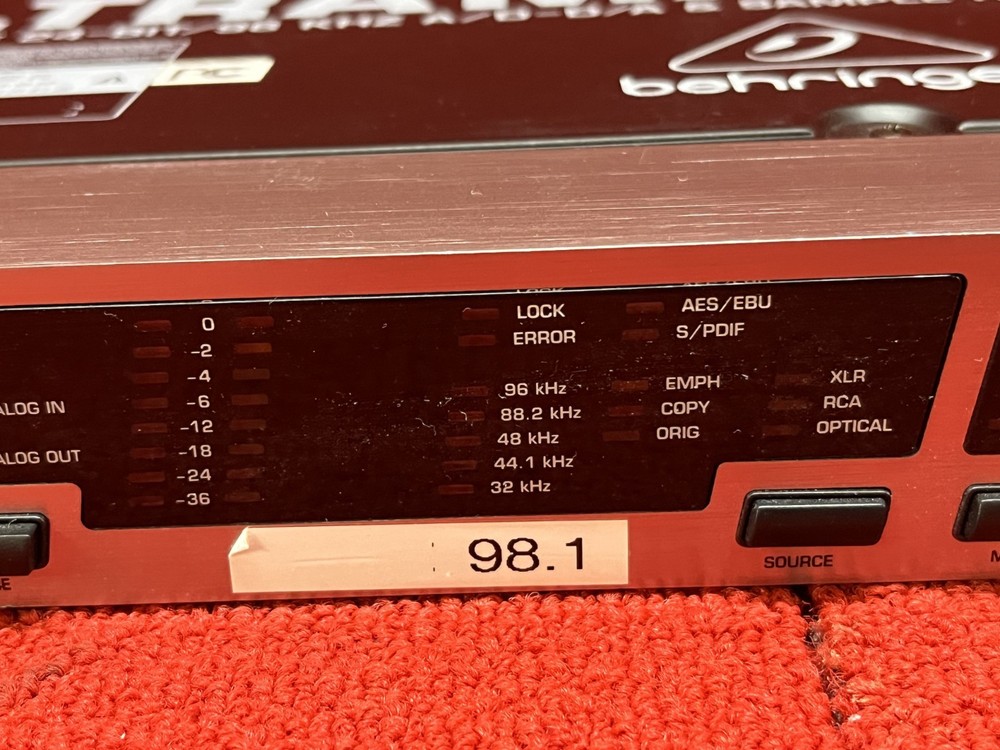Used Behringer Ultramatch Pro SRC2496 AD/DA Sample Rate Converter Good Condition