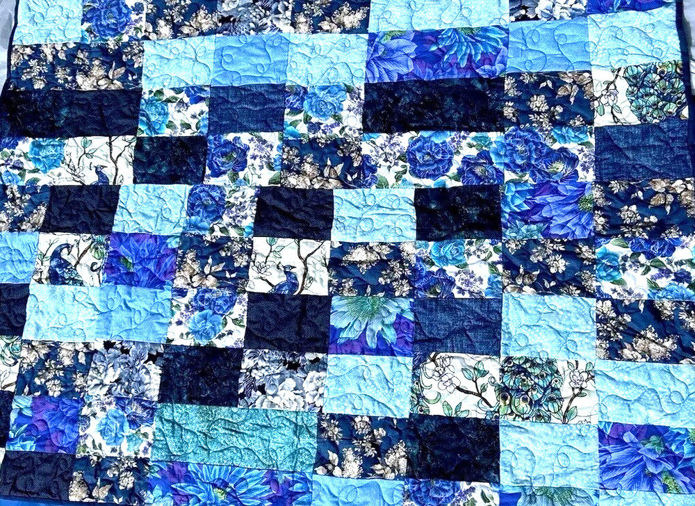 Handmade Patchwork Quilt 53” L x 41” W