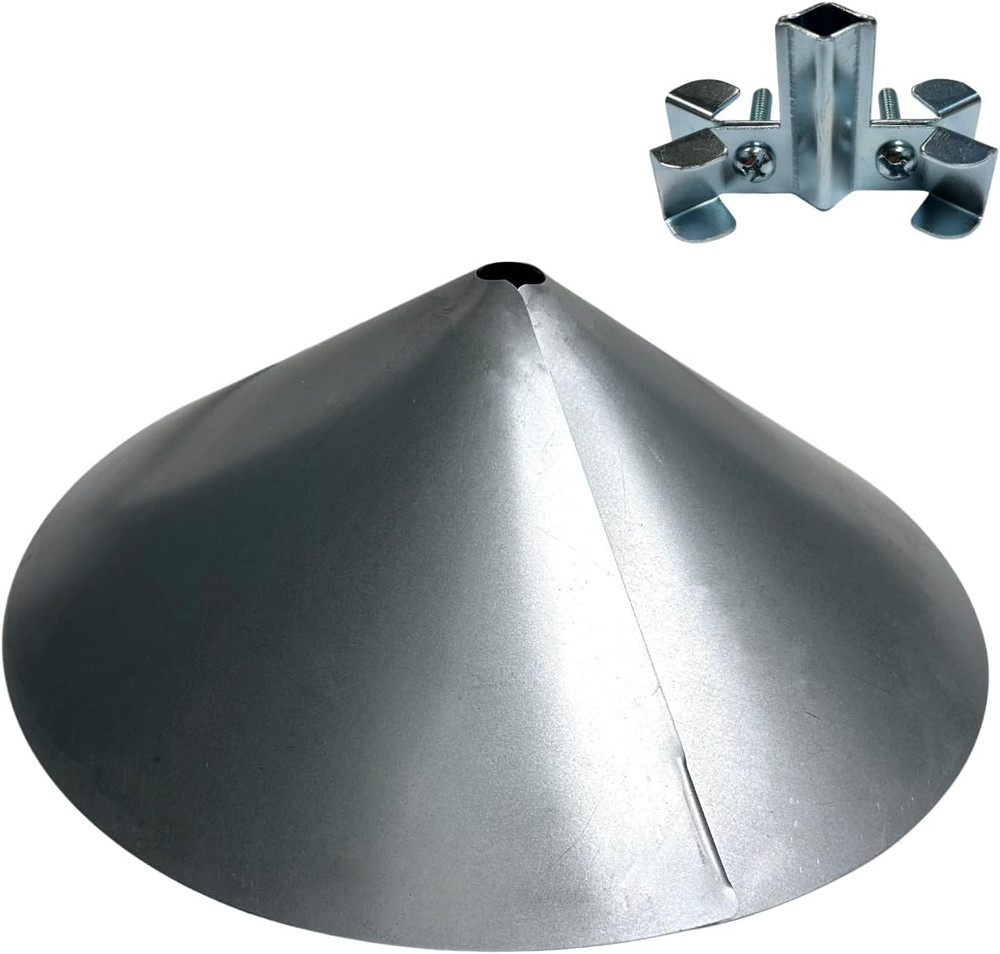 Wrap-Around Cone Squirrel Baffle - Made in USA - Galvanized