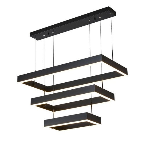 Modern LED Ceiling Light Hanging Pendant Lamp Dimmable Chandelier W/ Remote