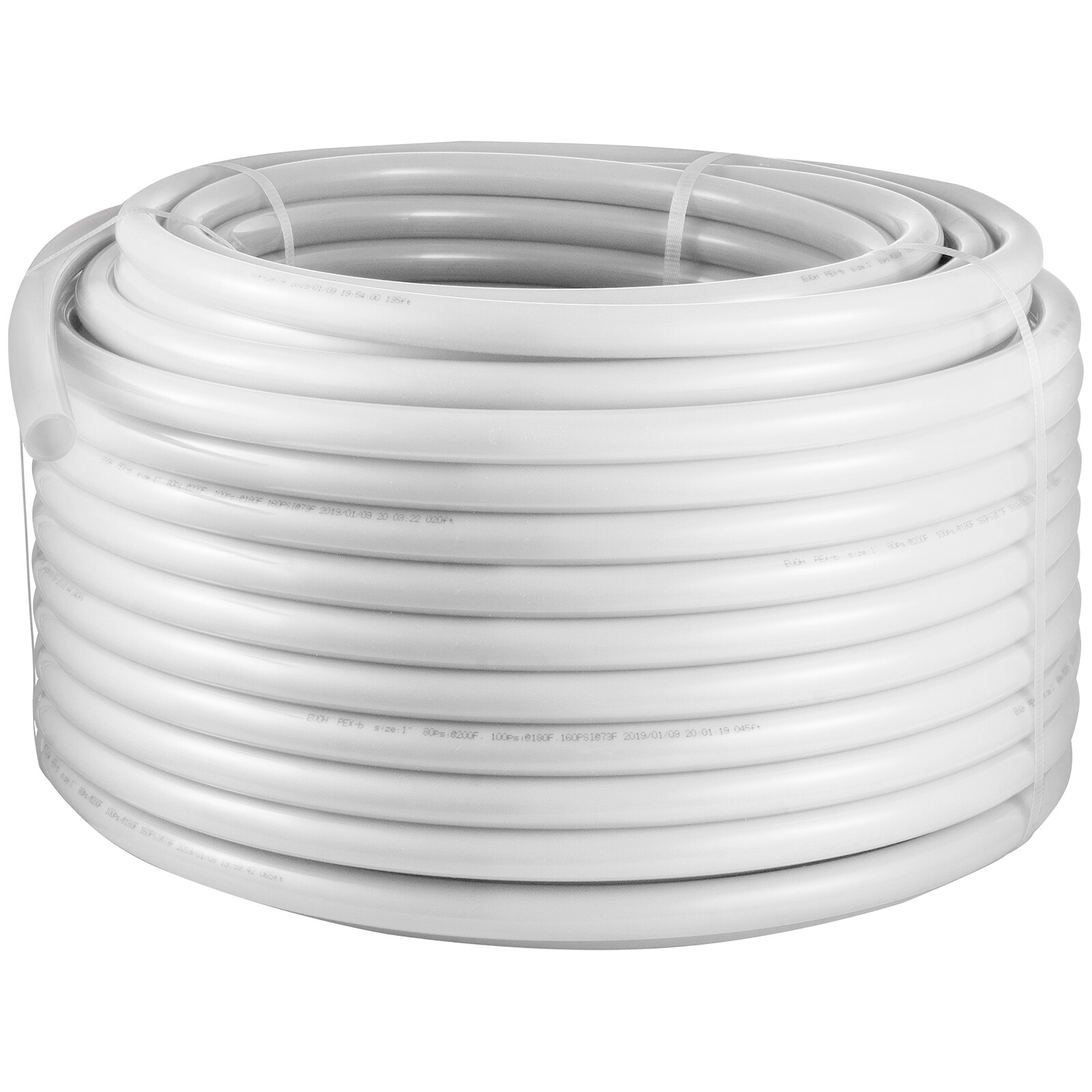 VEVOR 3/4" x 300ft Coil PEX Tubing PEX Pipe White Floor Radiant Heat