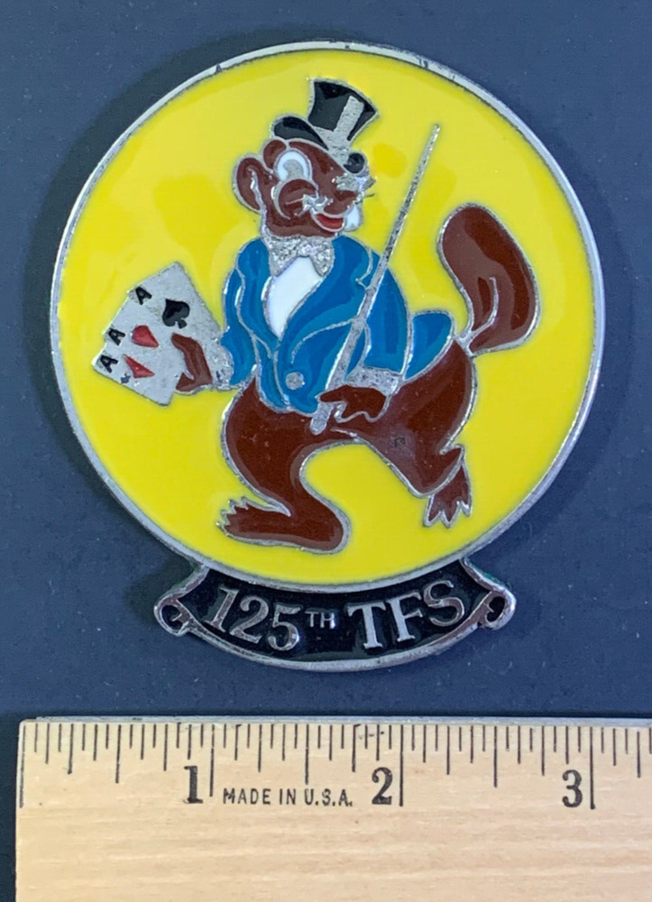 125th Tactical Fighter Squadron Solid Metal Medallion-Plaque