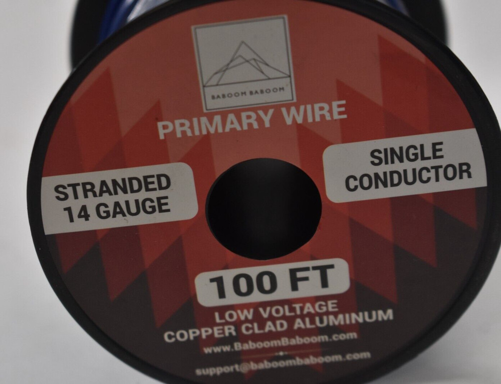 Baboom Baboom Primary Wire Stranded 14 Gauge Single Conductor 100' Blue Cable