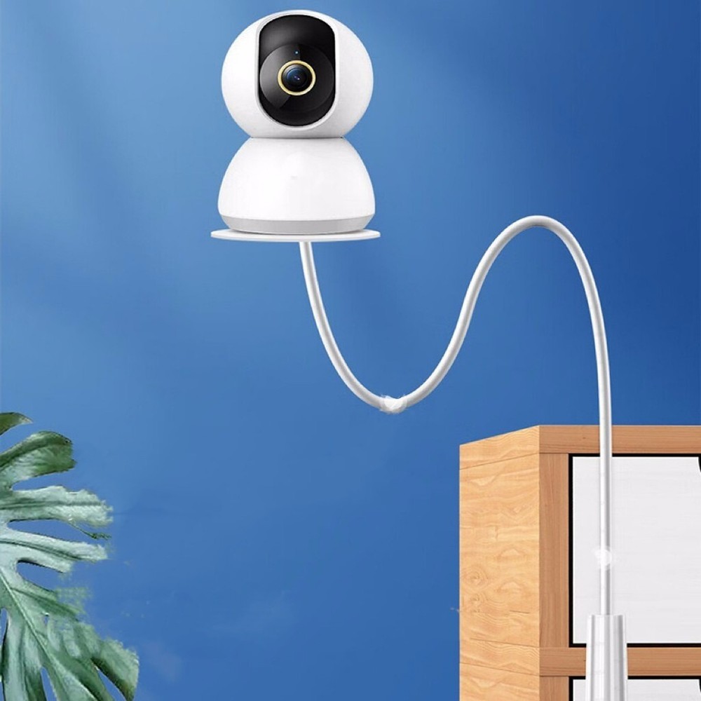 No-Drill Security Camera Mount-Flexible Clamp Bracket, 50cm (Black & White)