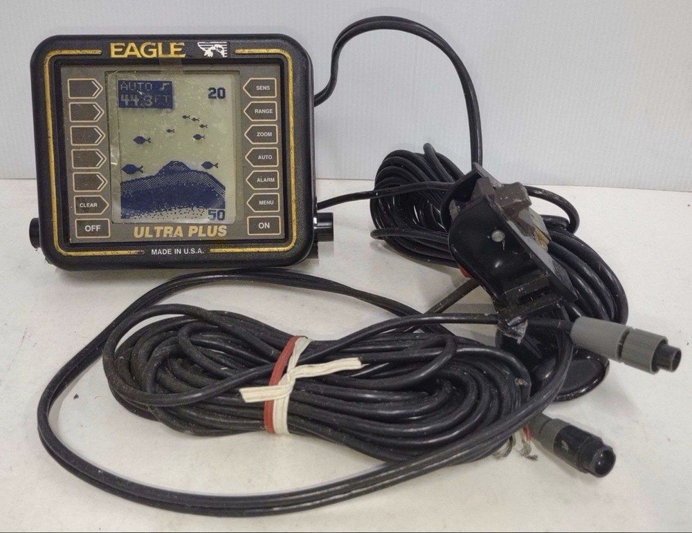 Eagle Ultra Plus Fish Finder Head Unit, Bottom Sensor Unit & Wires