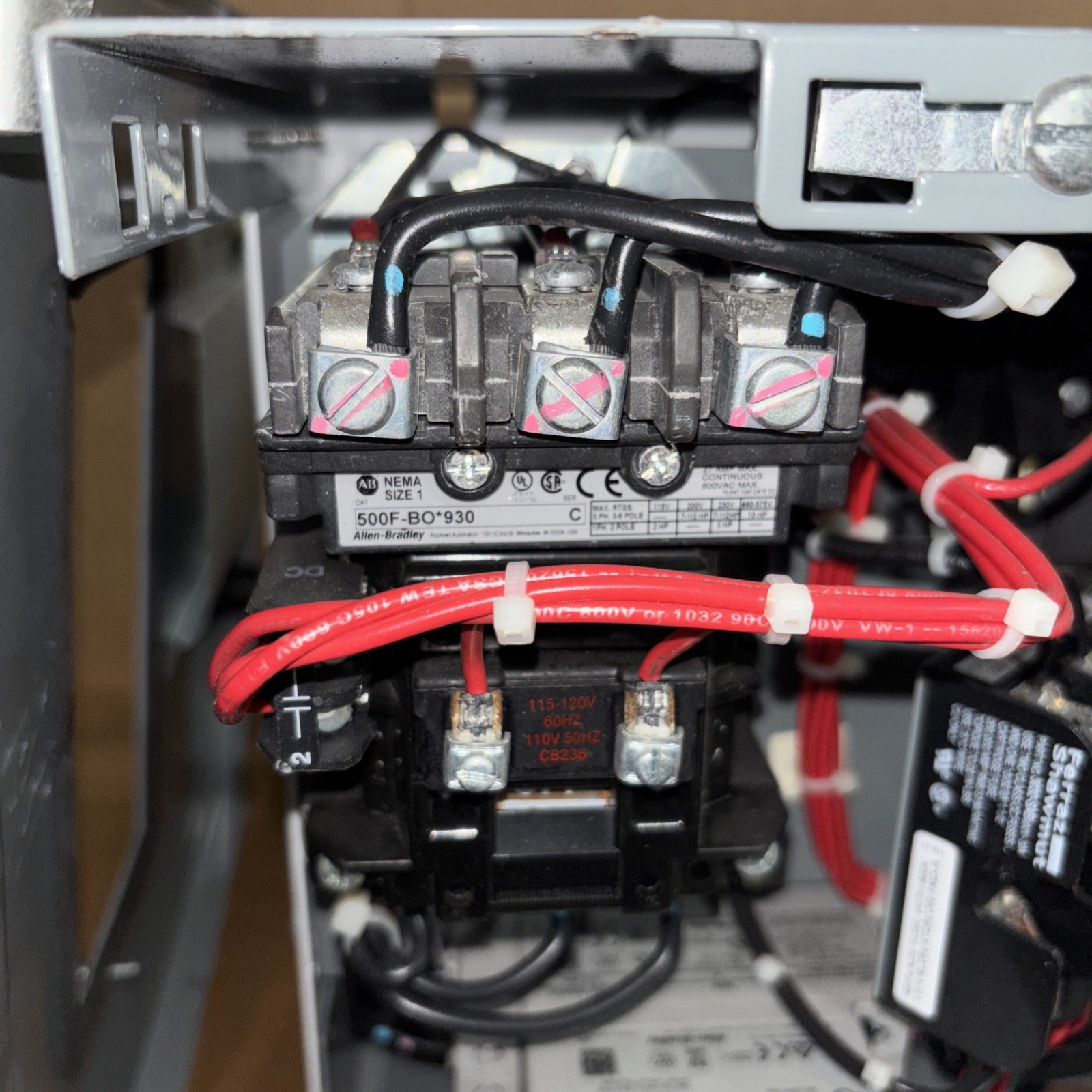 ALLEN BRADLEY 2112 2100 FUSED SIZE 1 MCC 500F-BO*093 12" W/ DOOR & 193 MODULE