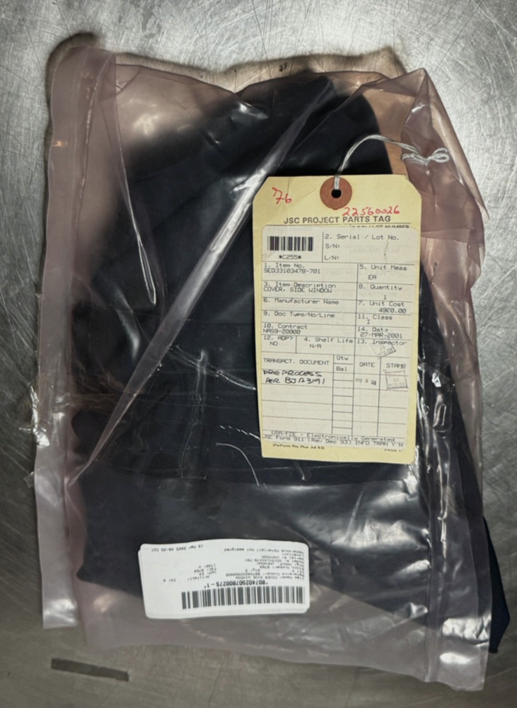 NASA Space Shuttle Side Window Cover