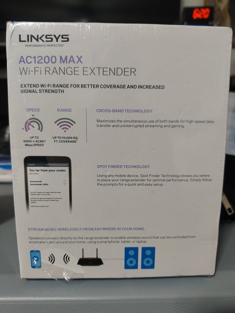 Linksys RE6500 AC1200 MAX Wi-Fi Range Extender