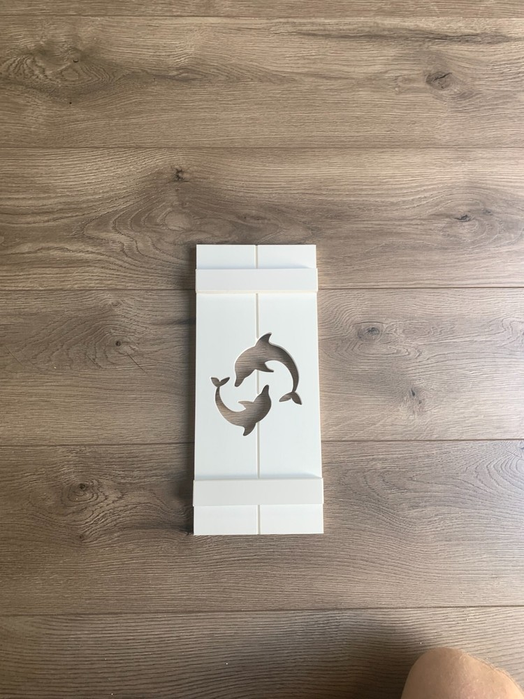 Custom Dolphin Shutter, PVC Exterior Shutter, Sold Individually