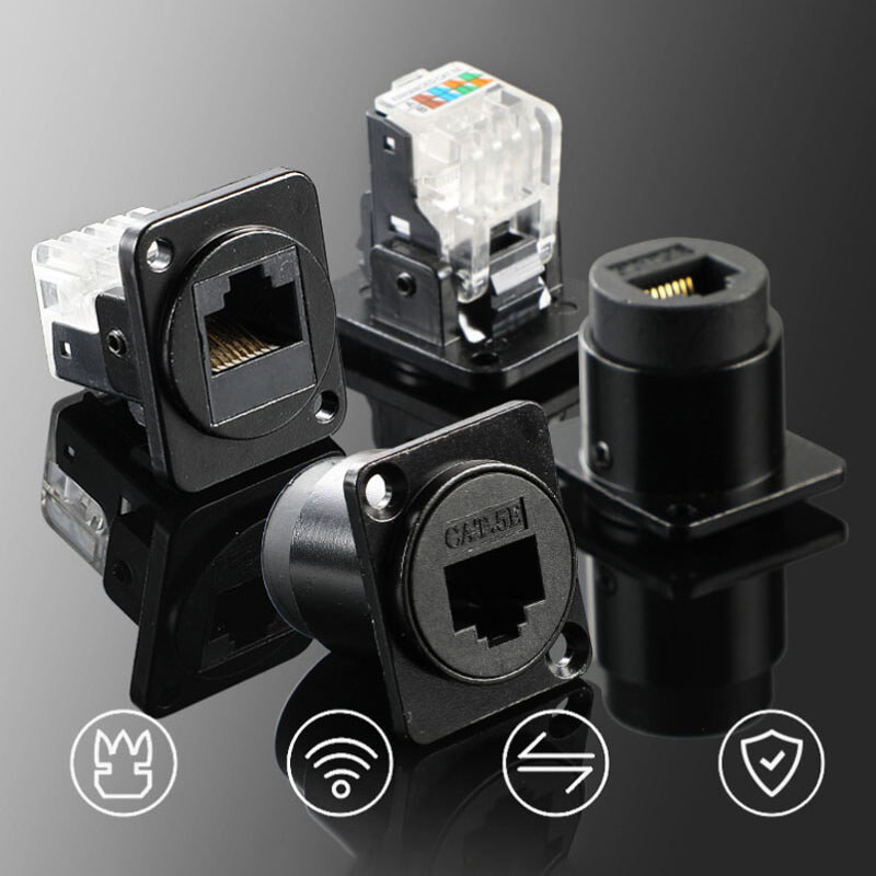 Panel Mount Female Socket Chassis Audio Video- Mount Adapter Connections