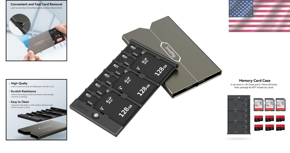 Durable Memory Card Storage Solution - 3 SD & 6 Micro SD Capacity, 2832B