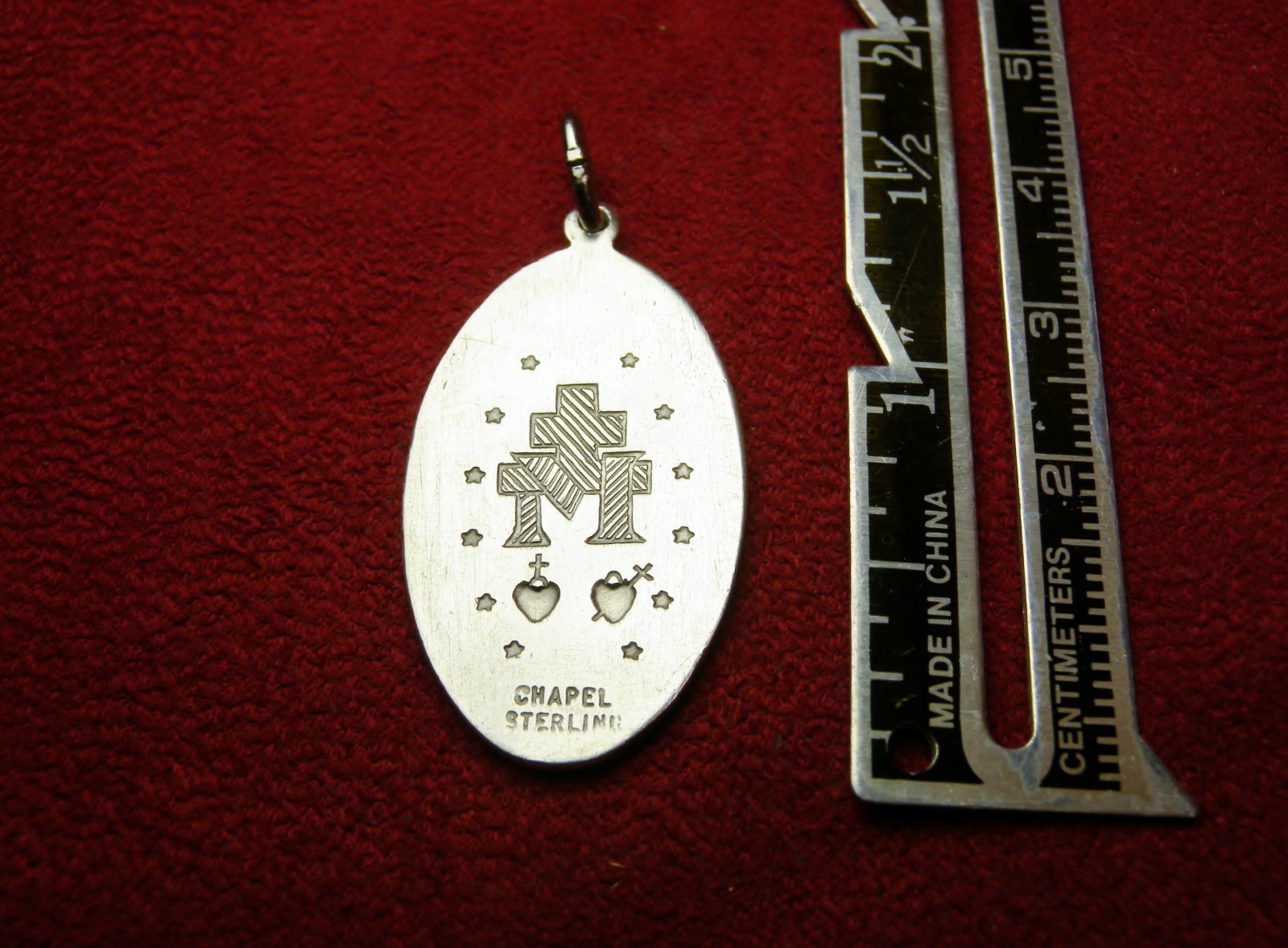 Carmelite Nuns RARE Lourdes Pilgrimage Sterling Silver Catholic Miraculous Medal