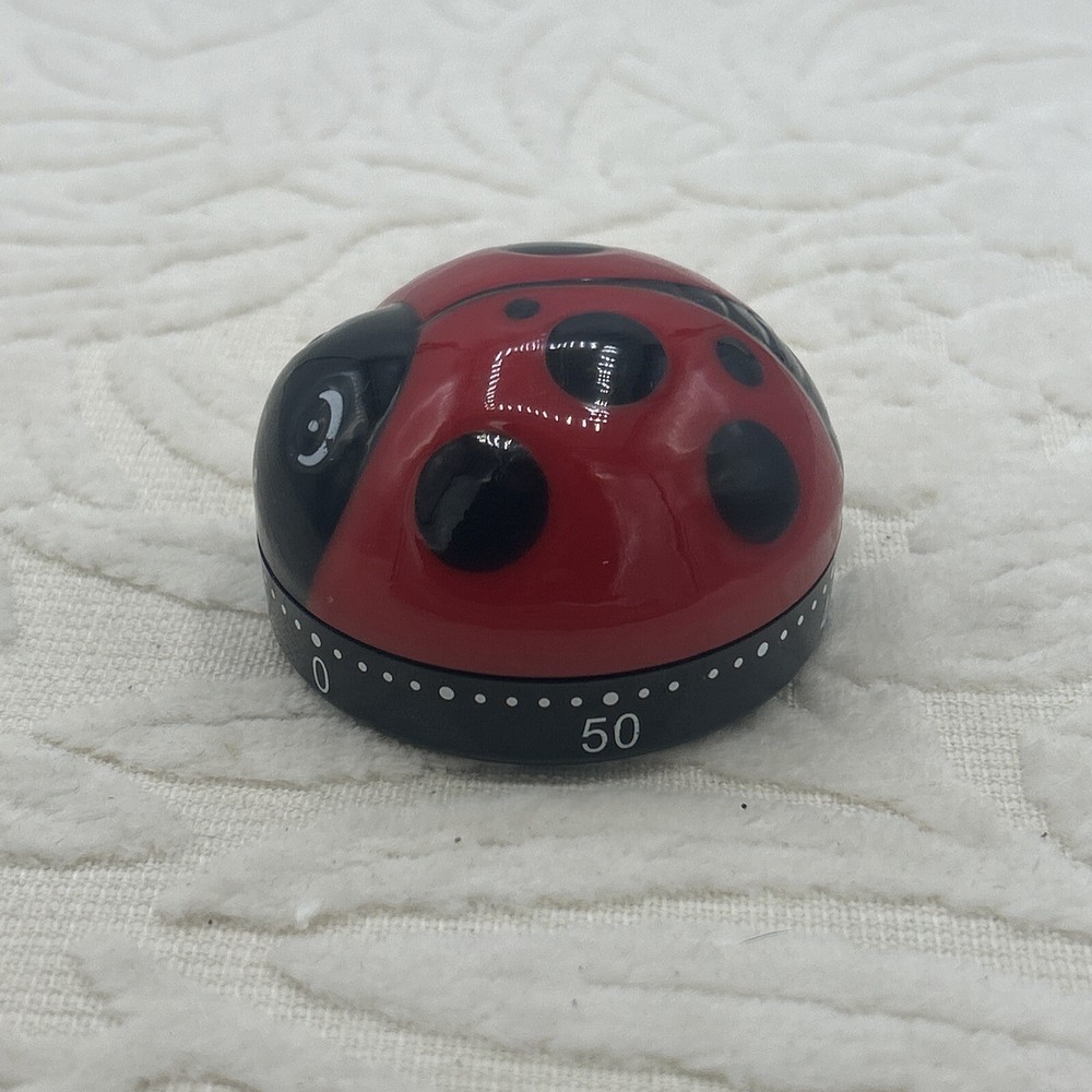Cooking Timer 60 Min Creative Ladybug Shape Study Timer Abs