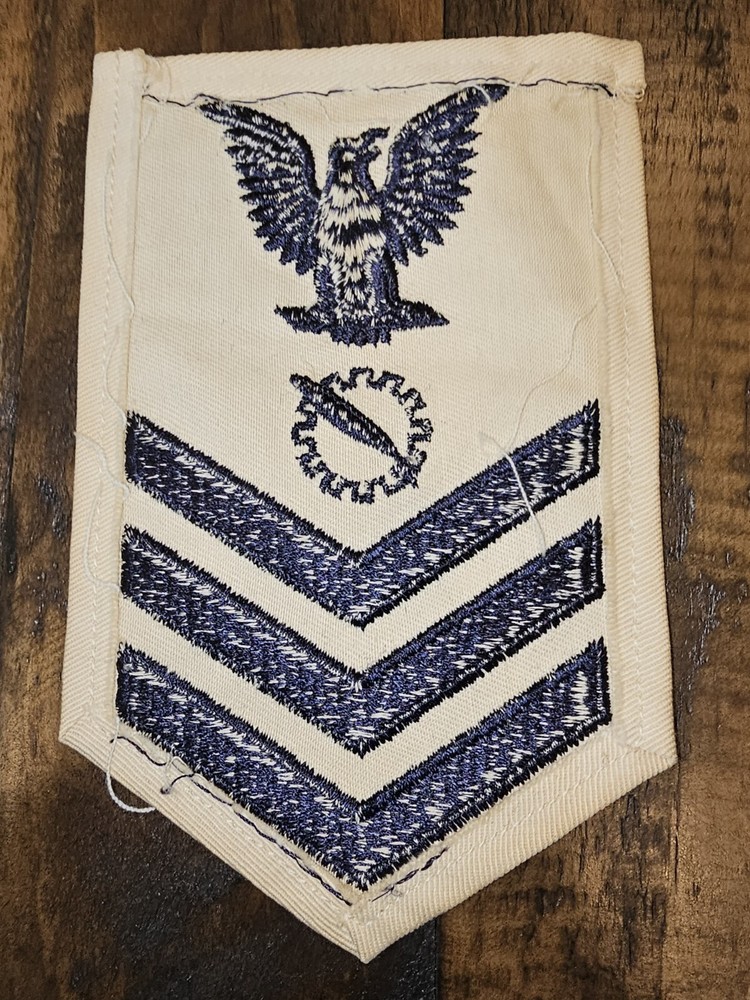 WWII Navy Chevron Tan 1st Class Processing Technician Rate Patch L@@K!!!